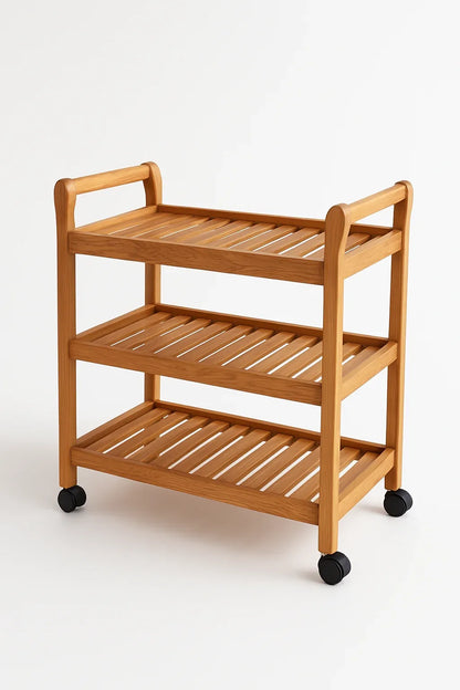 Beach Wood Trolley – Premium Imported Wood Trolley Pakistan