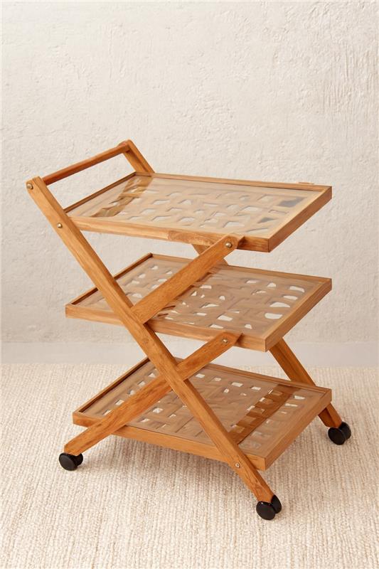 Beach Wood Trolley 02 in Pakistan – Imported Wood Design