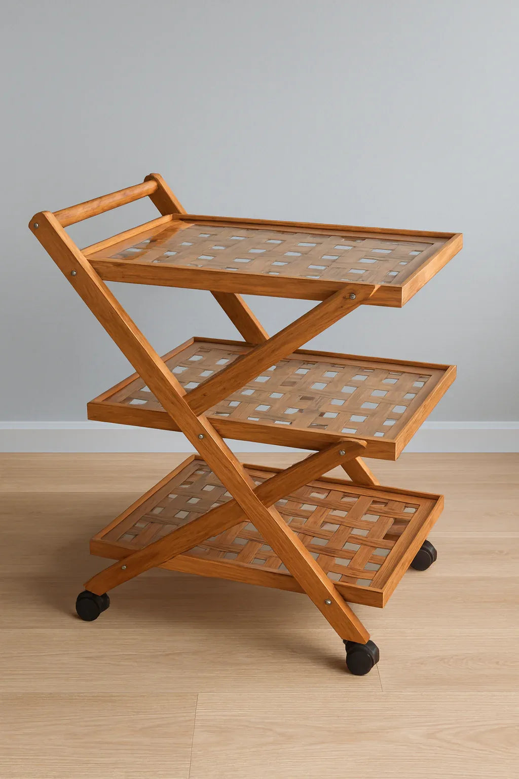Beach Wood Trolley 02 in Pakistan – Imported Wood Design