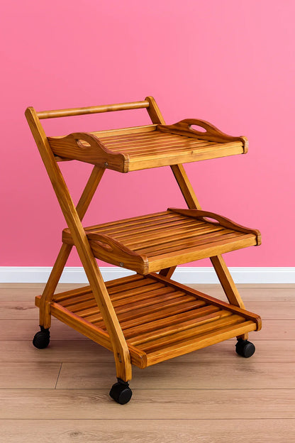 Beach Wood Trolley 03 in Pakistan – Imported Wood Design