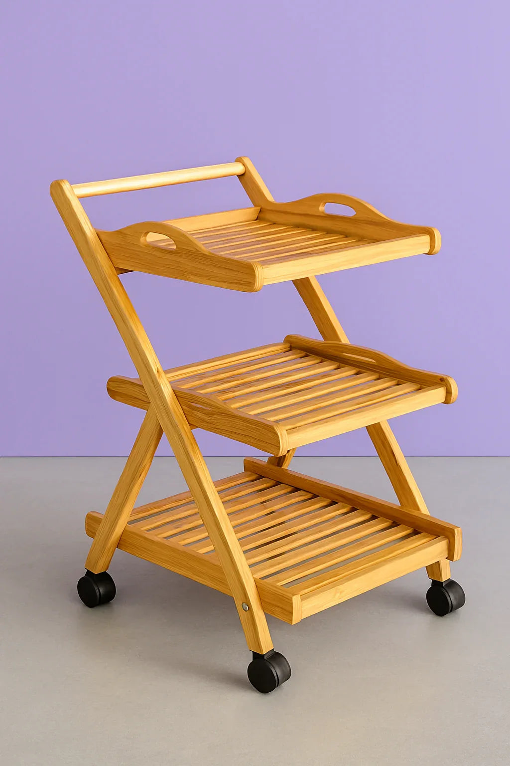 Beach Wood Trolley 03 in Pakistan – Imported Wood Design