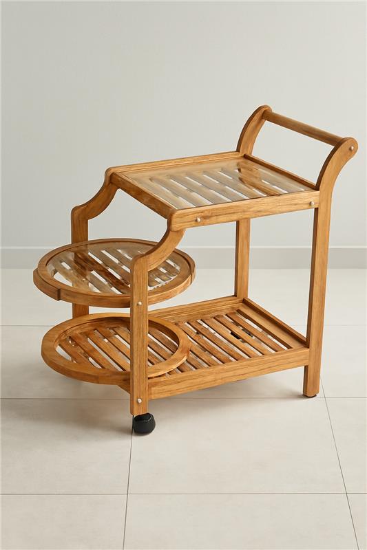 Beach Wood Trolley 04 in Pakistan – Imported Wood Design