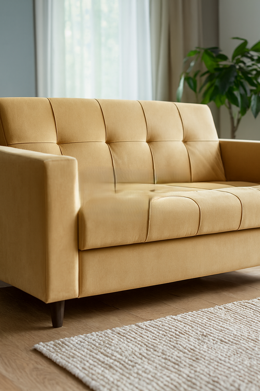 Beige Red Henry Sofa Cum Bed in Pakistan – Wood Frame