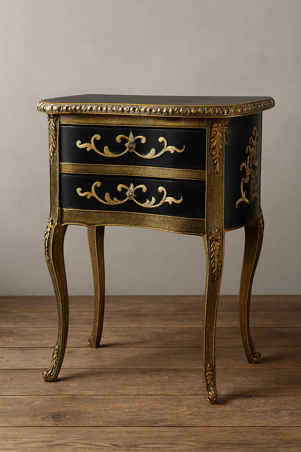 Bell Victorian Table Black in Pakistan – Hand Painted