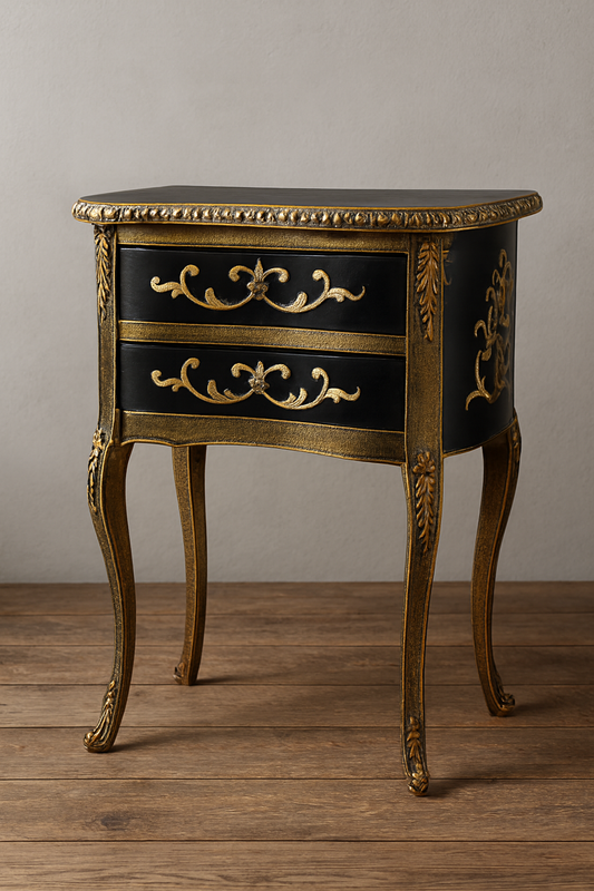 Bell Victorian Table Black in Pakistan – Hand Painted