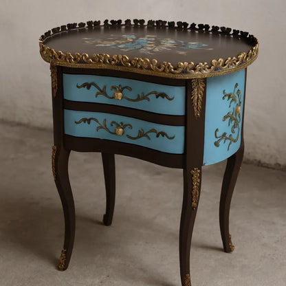 Bell Victorian Table Blue in Pakistan – Hand Painted MDF
