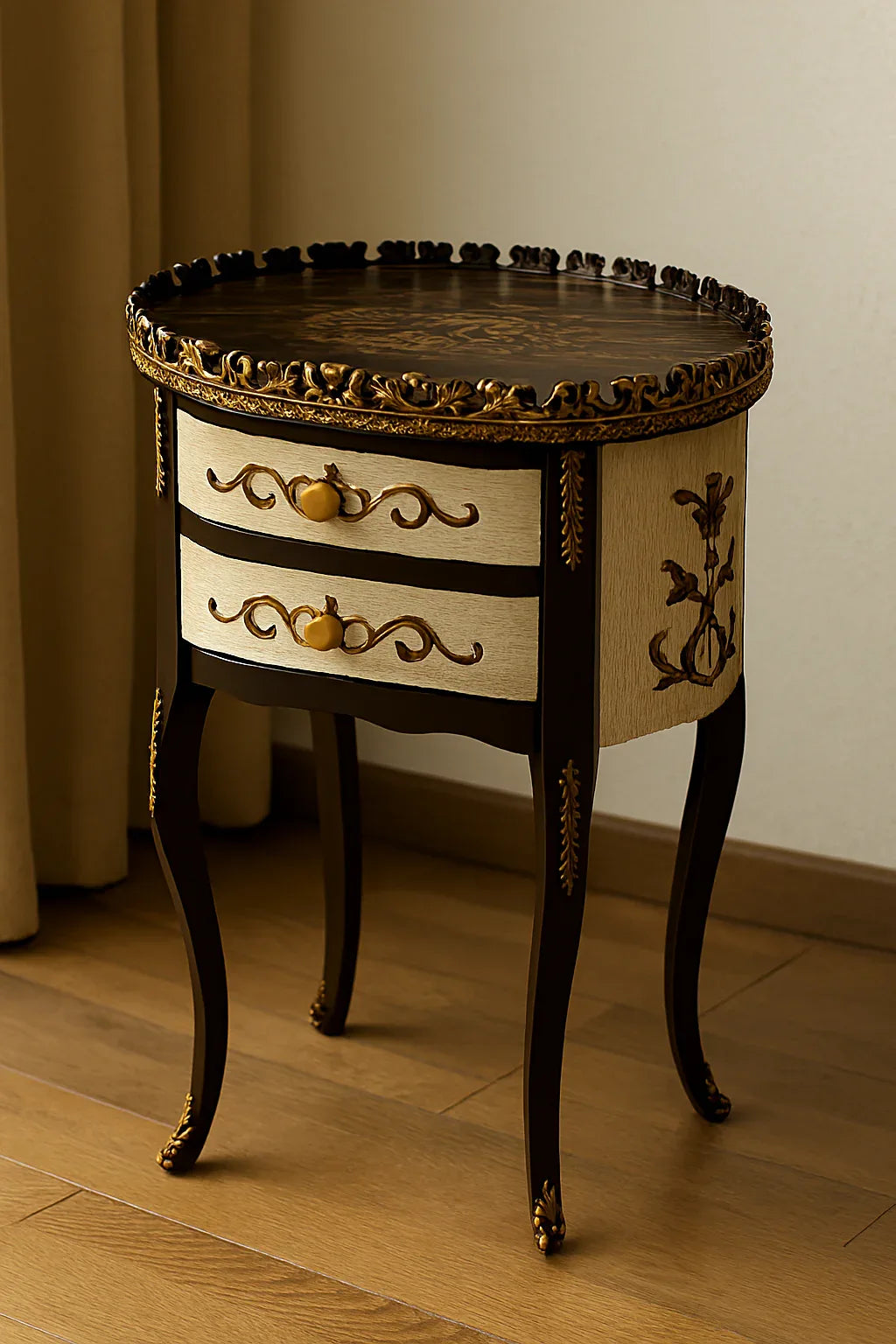 Bell Victorian Table Off White in Pakistan – Hand Painted