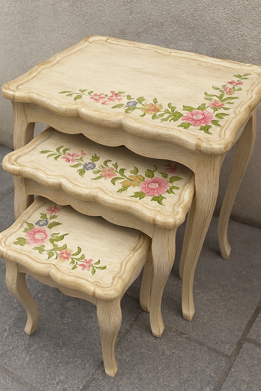 Bella Nesting Table Set of 3 in Pakistan – Hand Painted