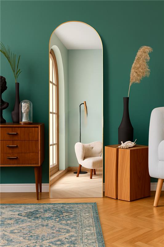 Bianca Standing Mirror 6x2 ft in Pakistan – Wooden Frame