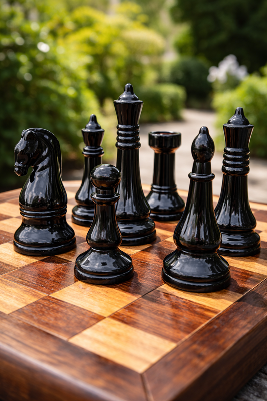Black Chess 6 Piece Imported Luxury Decor Pakistan
