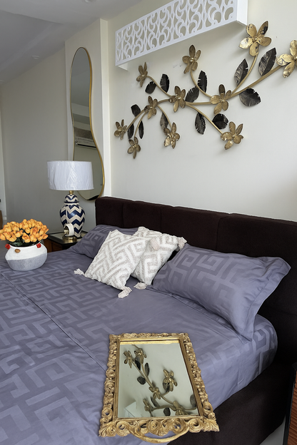 Black Glory Boucle Bed – Modern King Size Bed in Pakistan