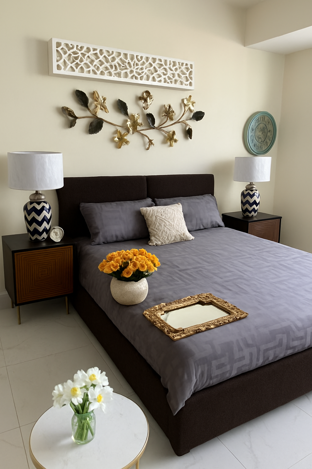 Black Glory Boucle Bed – Modern King Size Bed in Pakistan