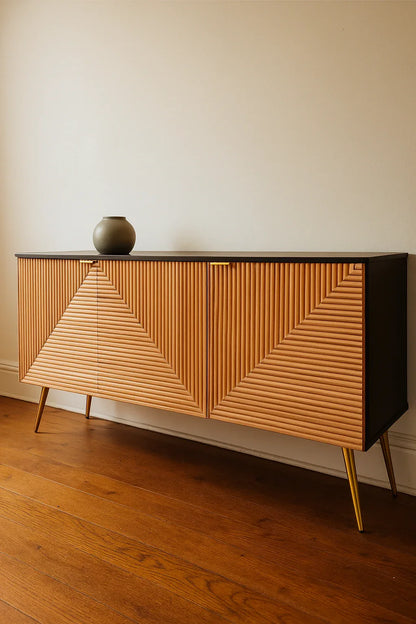 Black Graziana LCD Console – Modern TV Unit in Pakistan