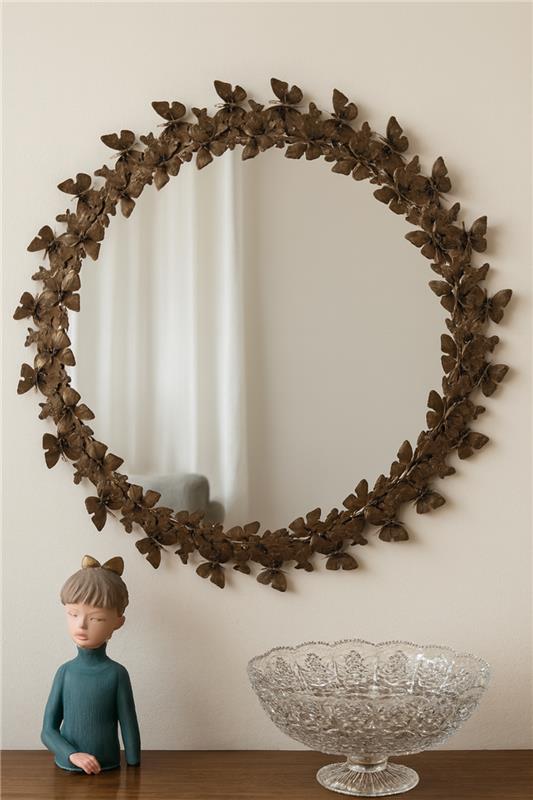 Black Antique Butterfly Mirror in Pakistan – Decorative Art