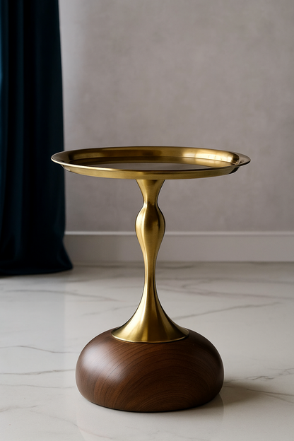 Brasswood Bloom Table – Luxury Brass Side Table Pakistan
