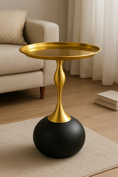 Brasswood Bloom Table Black – Elegant Brass Pakistan