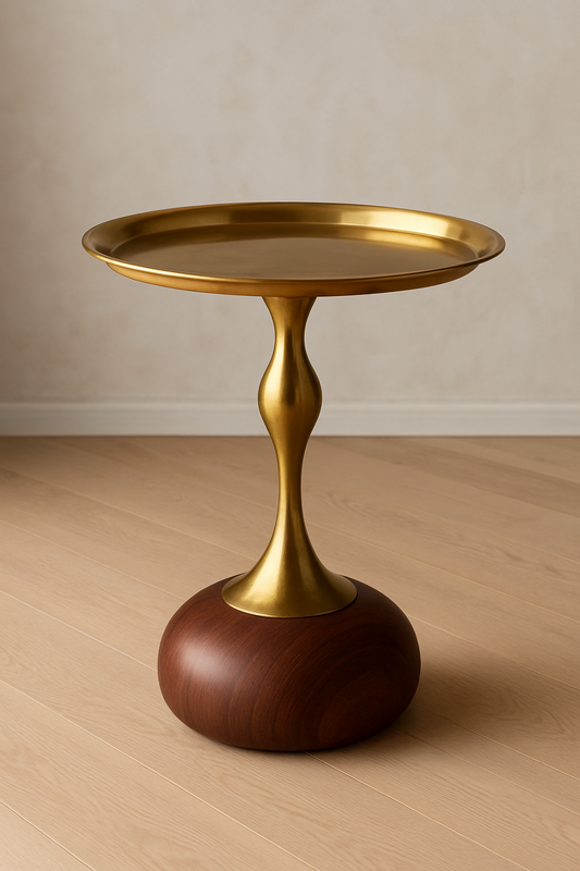 Brasswood Bloom Table – Luxury Brass Side Table Pakistan