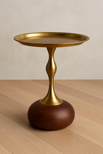 Brasswood Bloom Table – Luxury Brass Side Table Pakistan