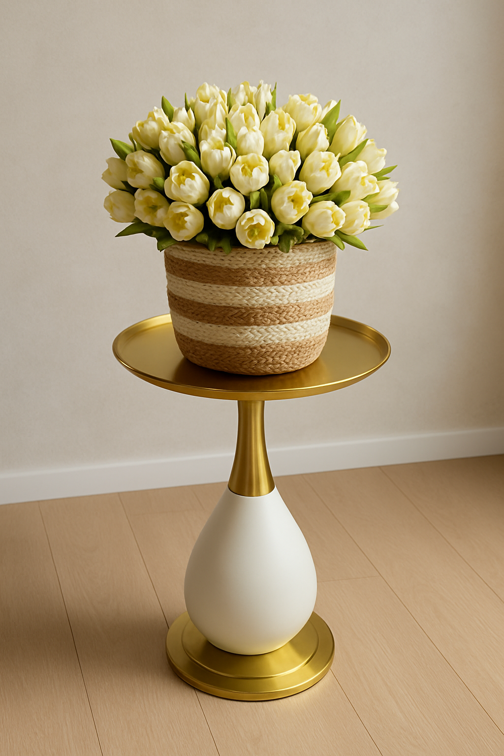 Brasswood Table 02 – Imported Brass Accent Table