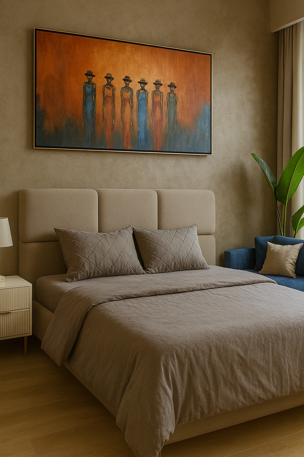 Brown Beary Box Bed in Pakistan – Luxury Queen Size Bed