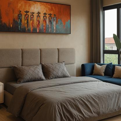 Brown Beary Box Bed in Pakistan – Luxury Queen Size Bed