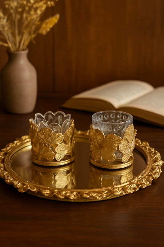 Candle Stand 004 – Gold Plated Decorative Stand