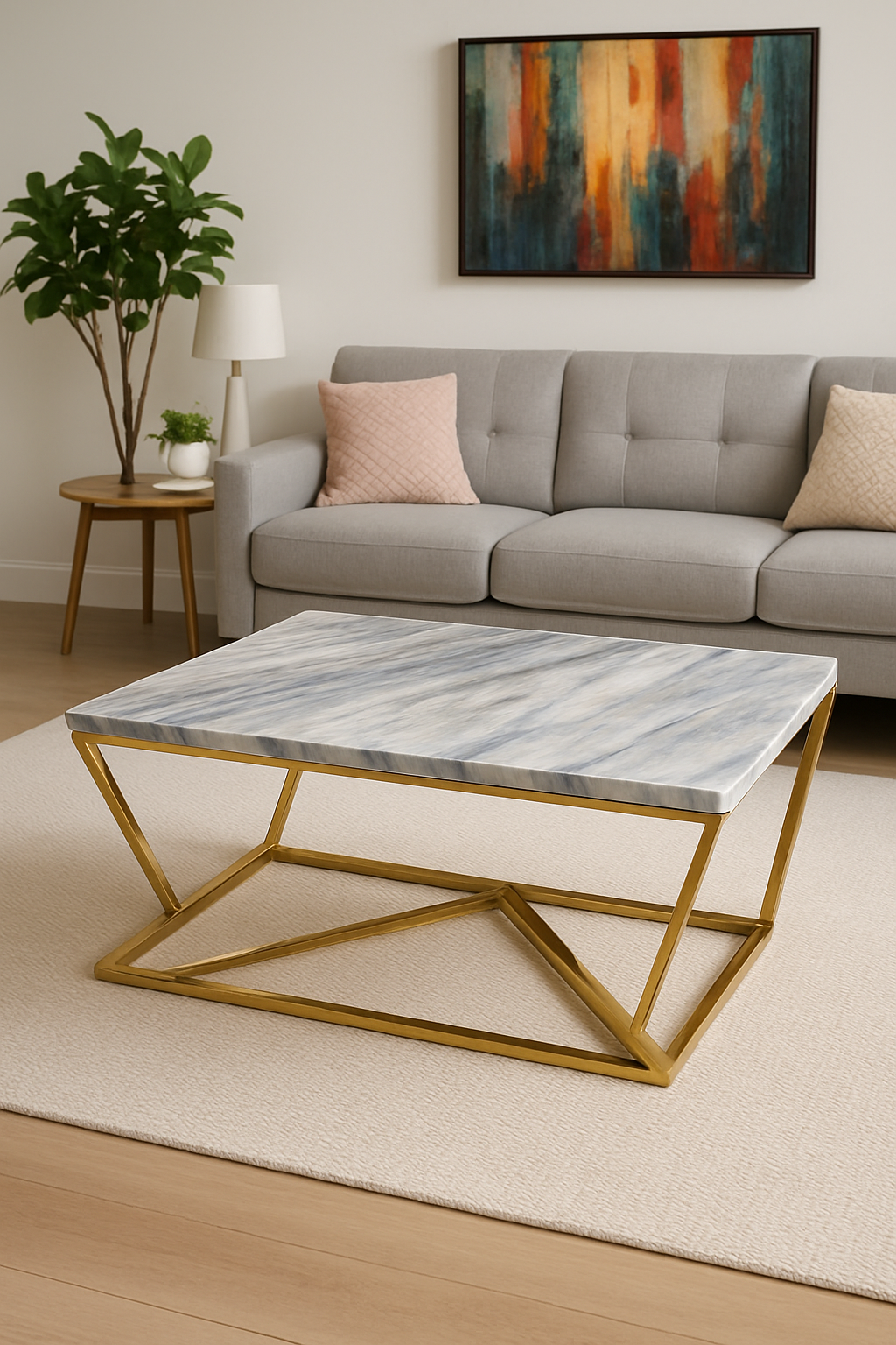 Celeste Table – Marble Top Metal Table Lahore