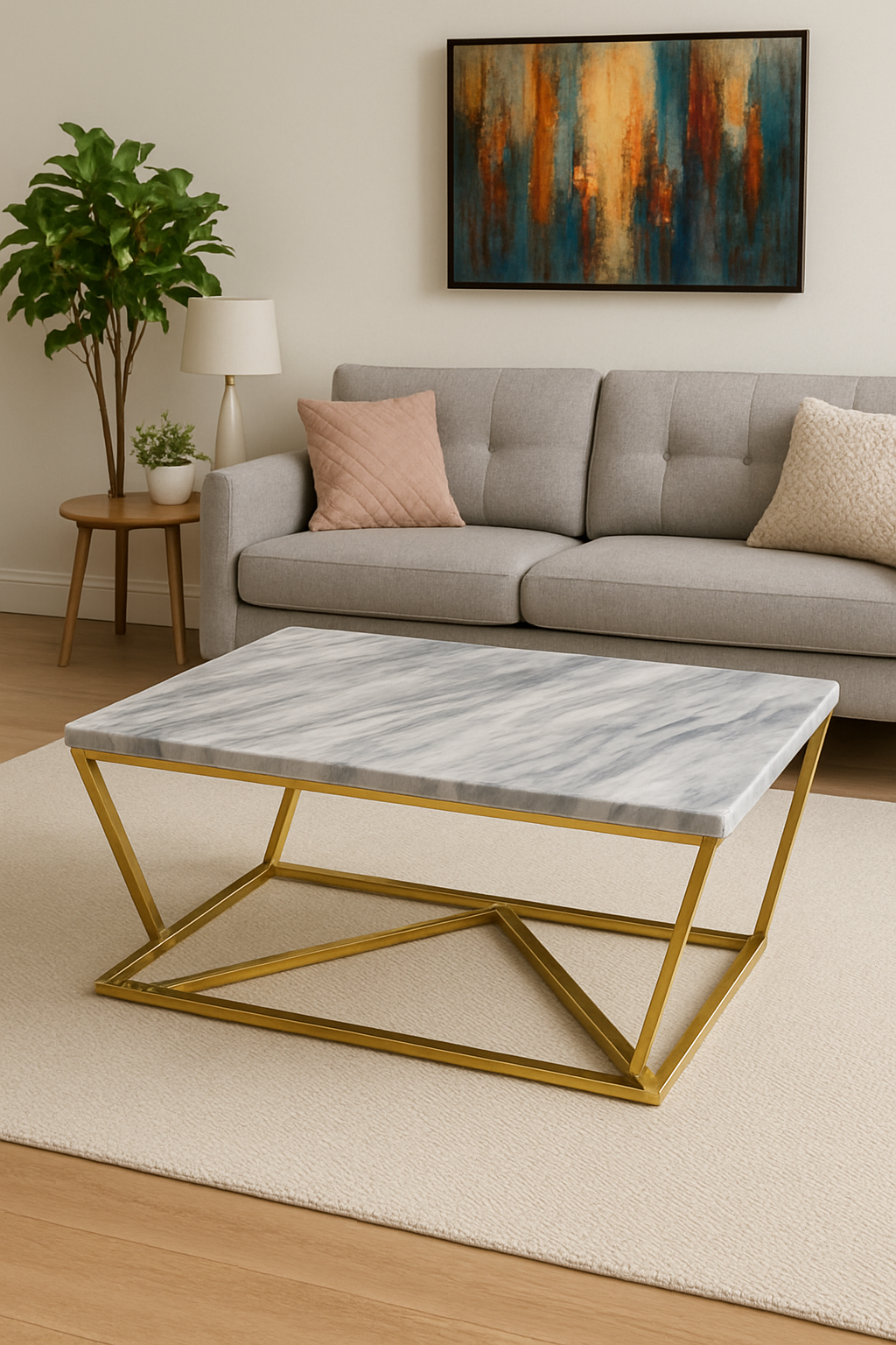 Celeste Table – Marble Top Metal Table Lahore