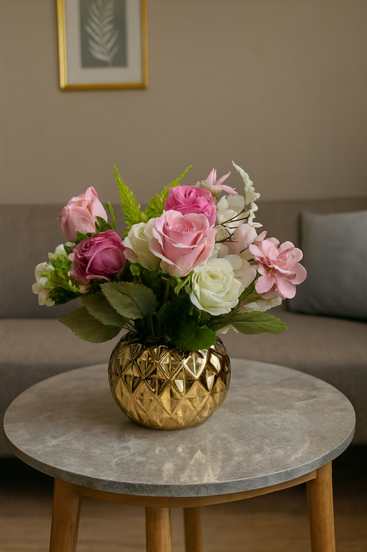 Ceramic Gold Planter 01 in Pakistan – Decorative Pot