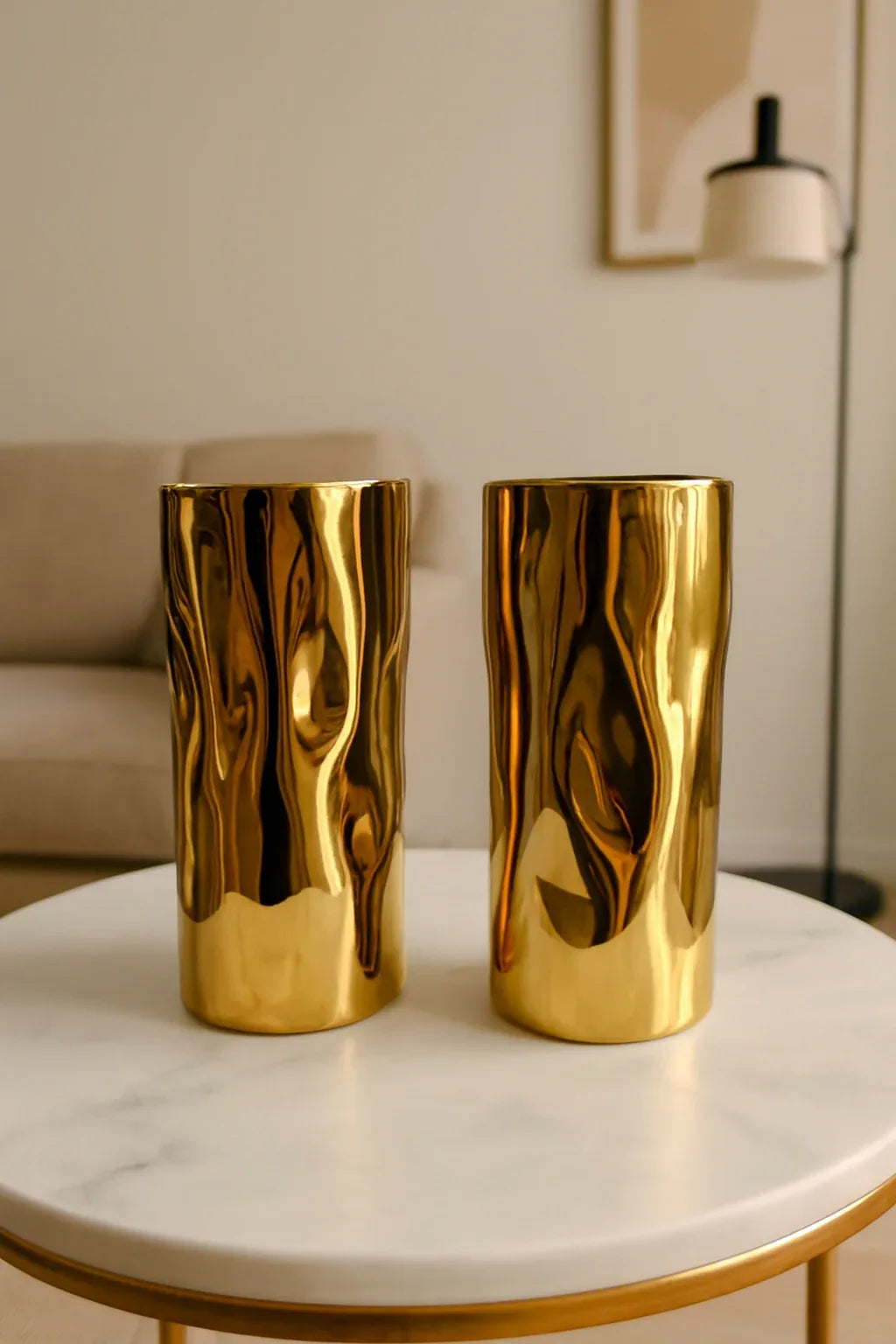 Ceramic Vase 019 in Pakistan – Imported Gold Glass Vase Set