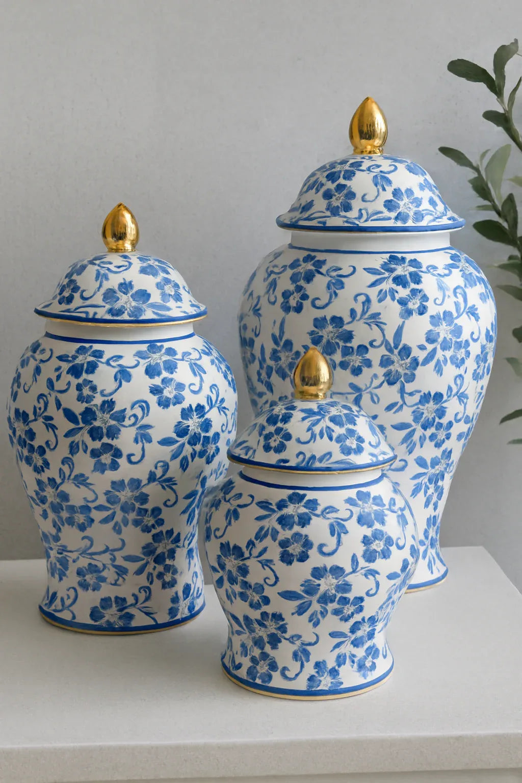 Ceramic Candy 012 Jar Set in Pakistan – White & Blue Decor