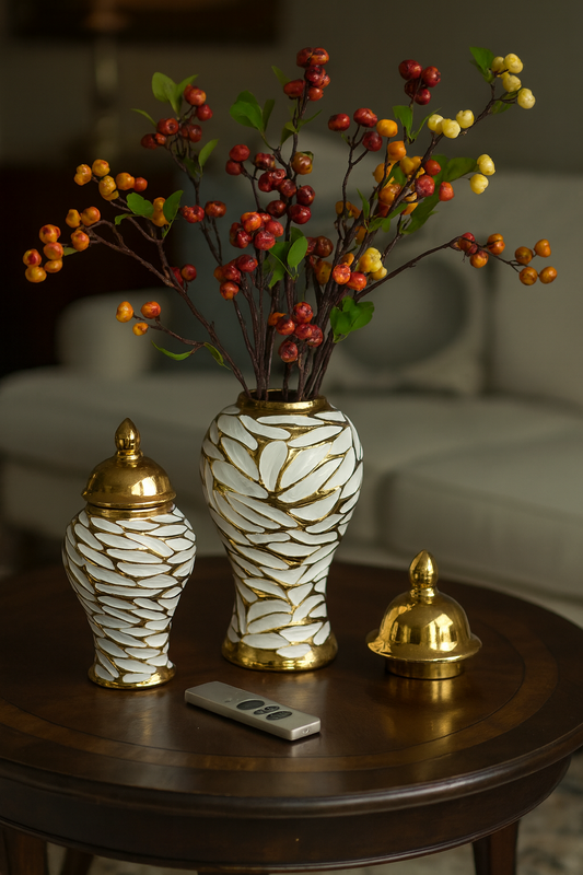 Ceramic Candy 019 White & Gold in Pakistan – Decorative Set