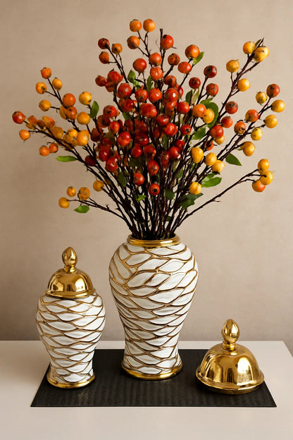 Ceramic Candy 019 White & Gold in Pakistan – Decorative Set