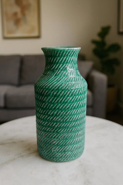 Ceramic Green Vase 02 in Pakistan – Imported Decorative Vase