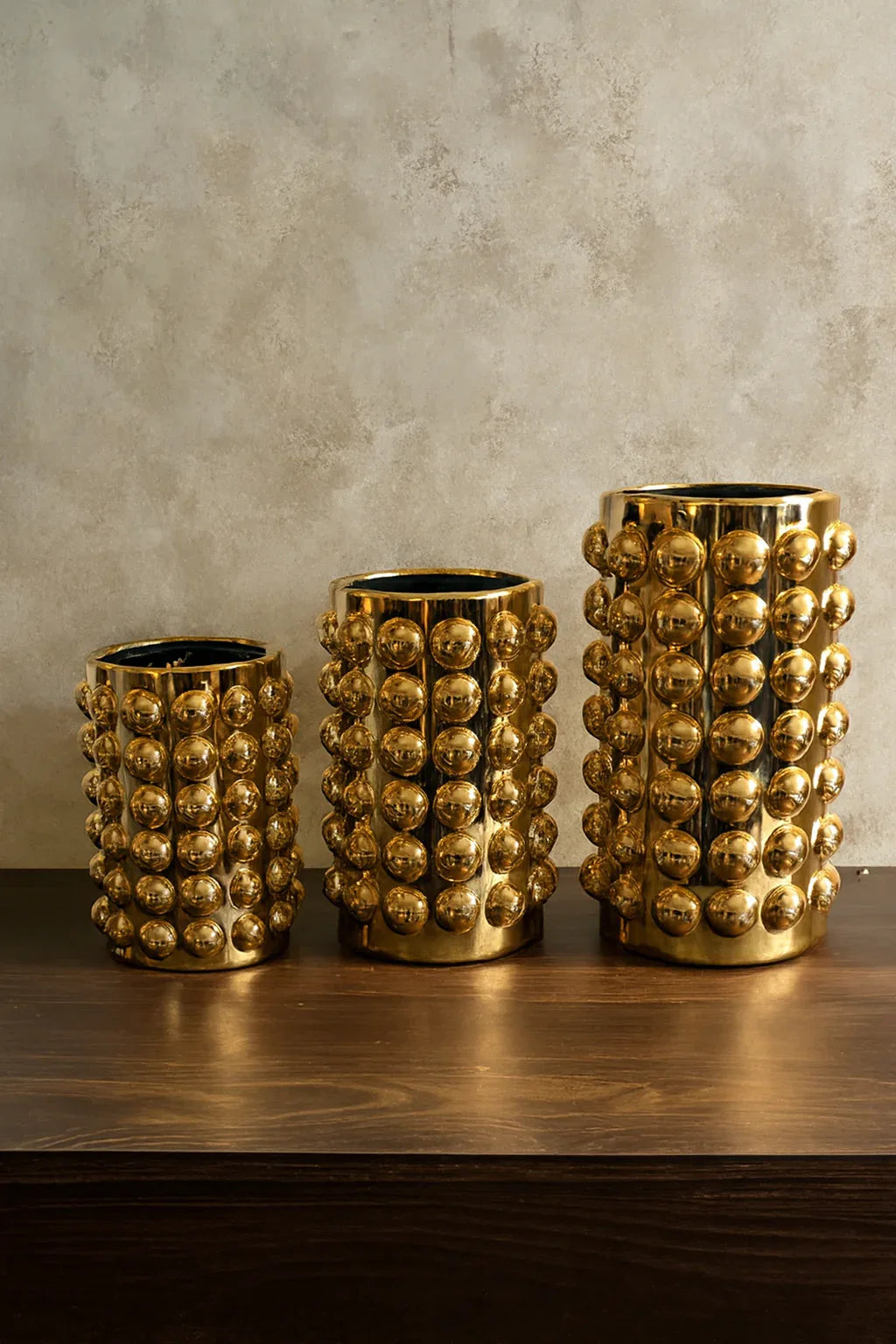 Ceramic Vase 035 in Pakistan – Glass & Gold Decorative Set