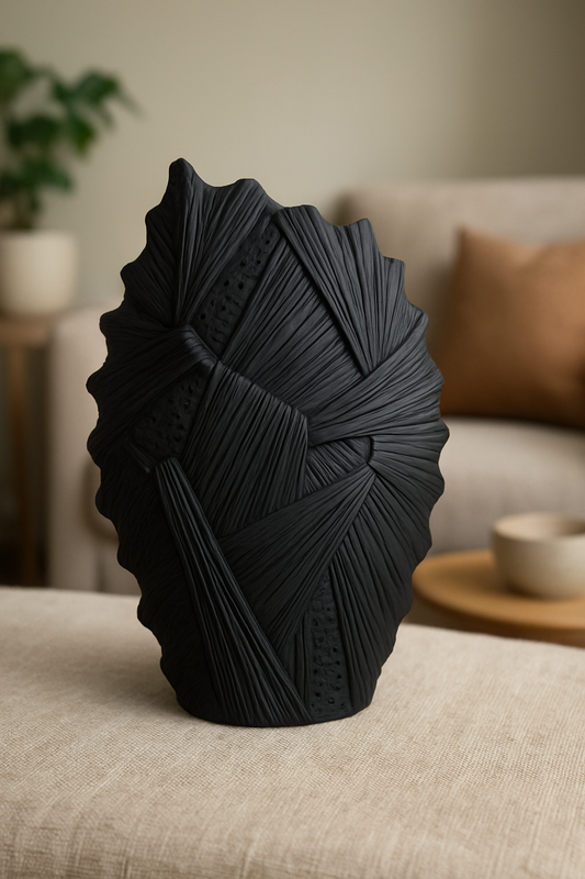 Ceramic Vase 049 – Modern Black & White Imported Vase
