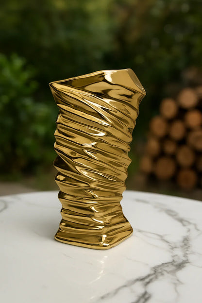 Ceramic Vase 052 – Imported Gold Decorative Vase Pakistan