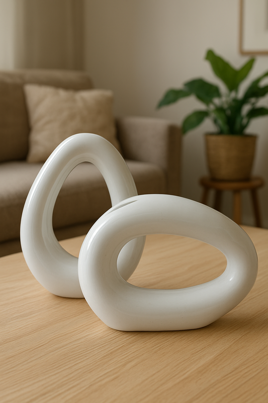 Ceramic Vase Set 054 – Imported White Decorative Vases