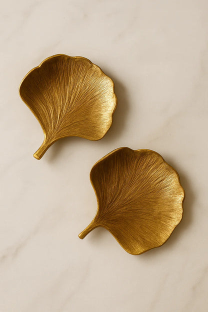 Tray 018 Set of 2 – Premium Gold-Plated Decorative Tray Set
