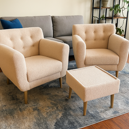 Cloud Sofa Chair Set – Boucle Sofa Chairs with Table Pakistan