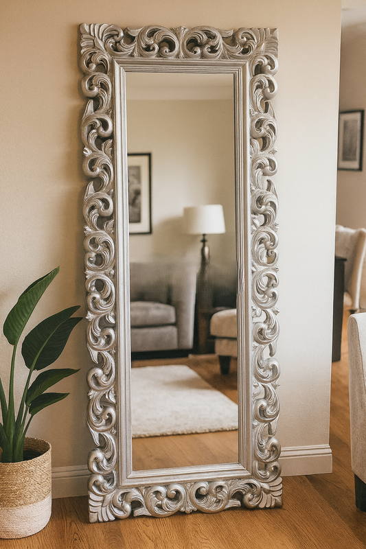 Cora Mirror in Pakistan – 72x36 Wooden Carved Wall Mirror