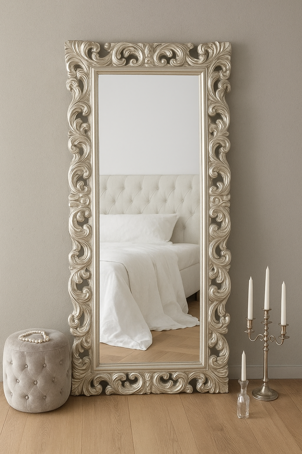 Cora Mirror in Pakistan – 72x36 Wooden Carved Wall Mirror