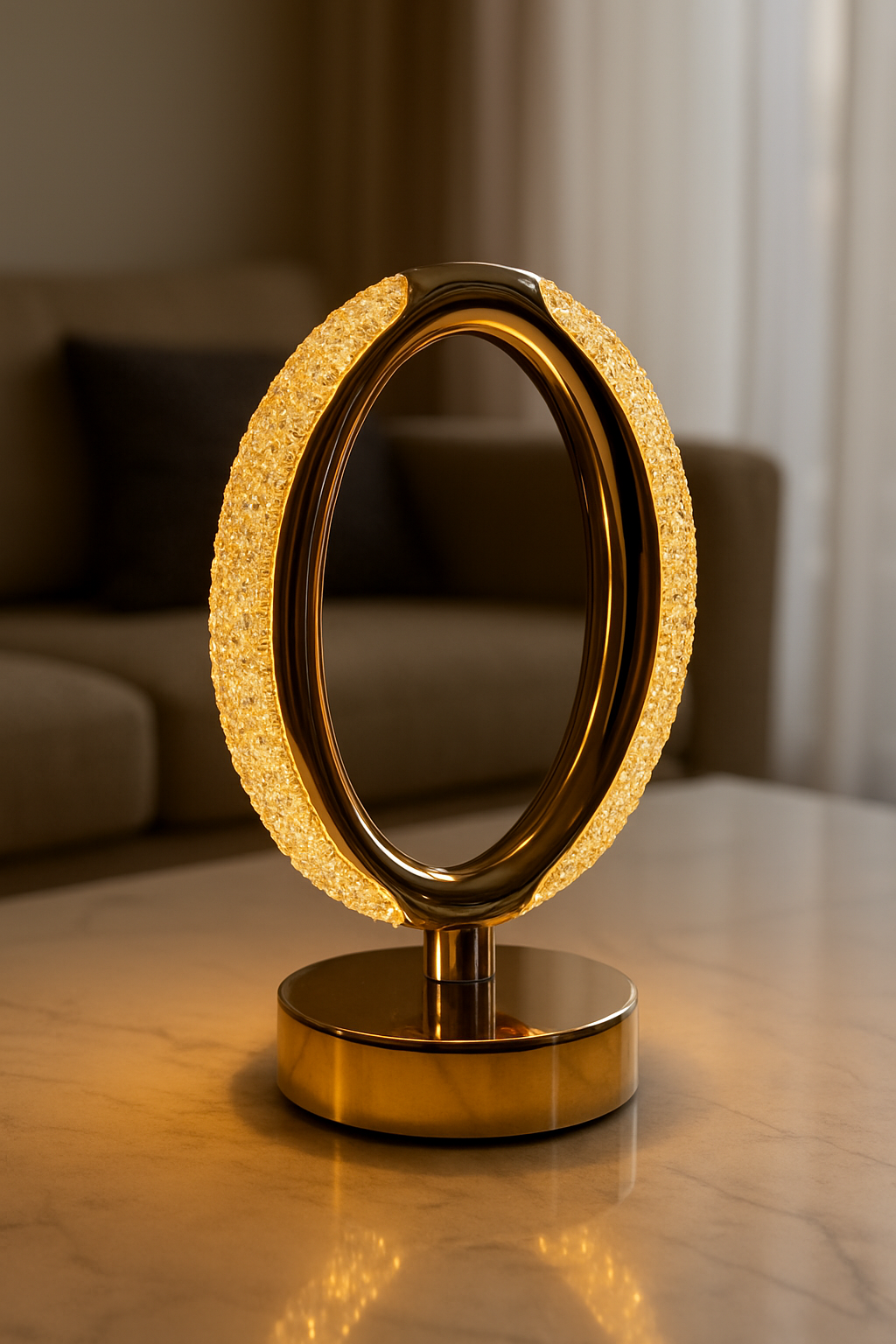 Crystal Rechargeable Lamp – 10 Inch Table Light