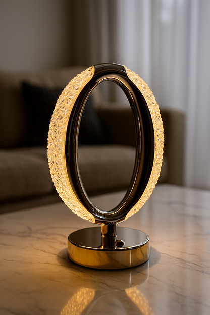 Crystal Rechargeable Lamp – 10 Inch Table Light