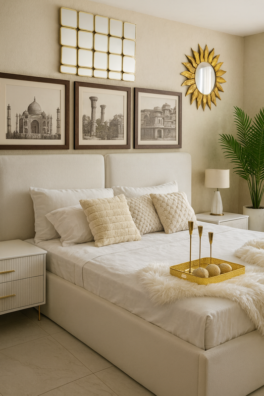 Dahila Boucle Bed in Pakistan – Modern Queen Size Bed