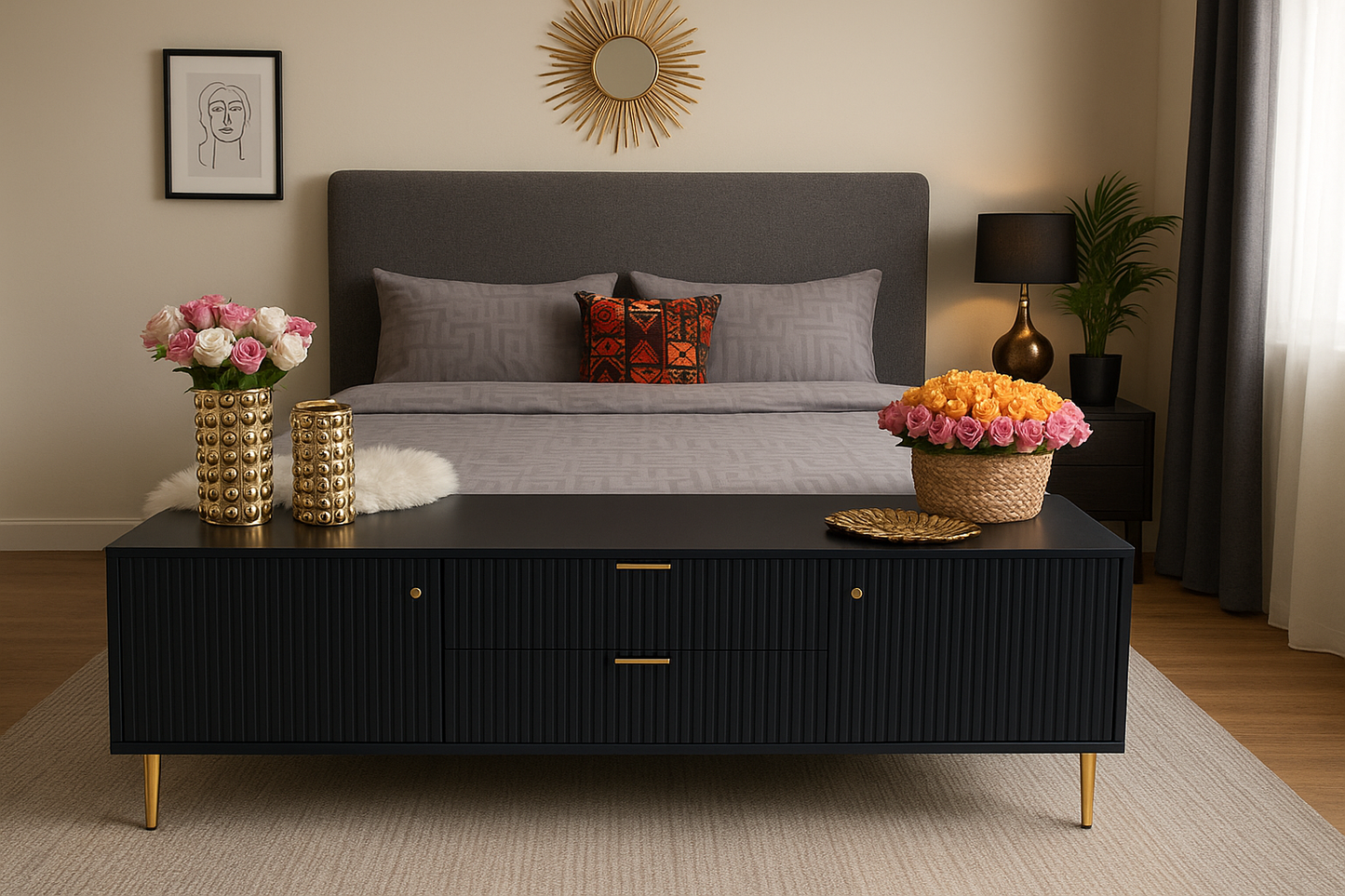 Eclipse TV Console – Modern CNC MDF TV Unit in Pakistan