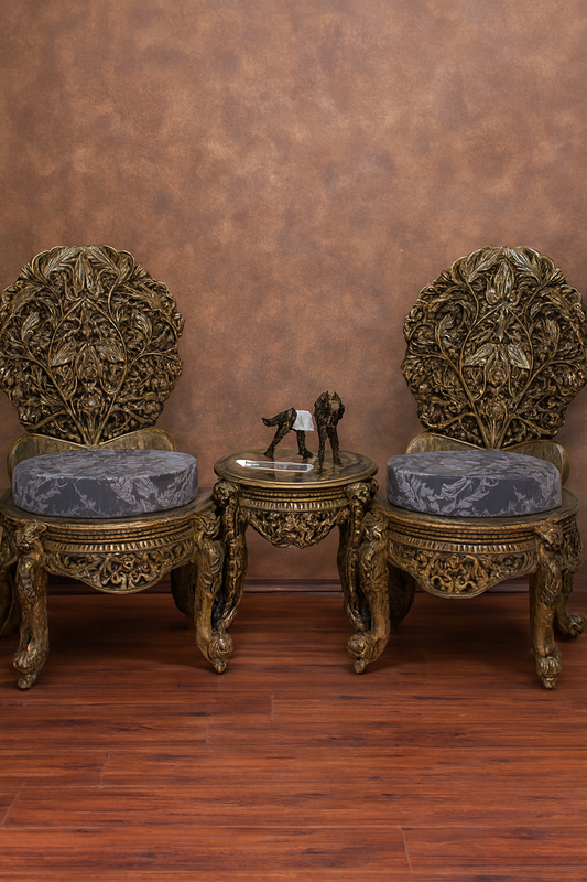 Elegant Chanioti Chair Table Set | Classic Wood Pakistan