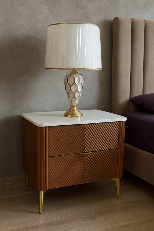 Espen Side Table White – Deco MDF 24×24×18 Design