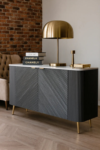Espen Small Side Board – Dark Grey Deco Finish