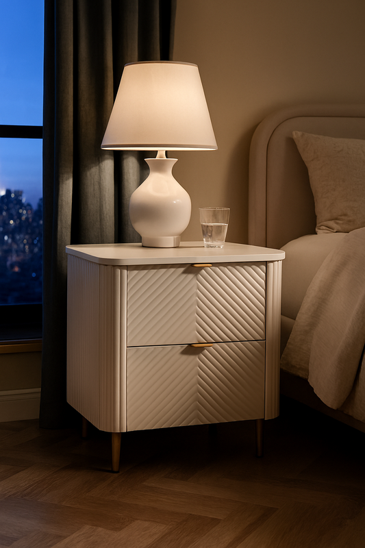 Espen Side Table White – 24×24×16 Deco MDF